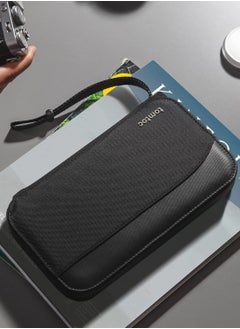 Tomtoc Navigator-T03 Passport Holder Family with RFID Blocking, Passport Wallet Women Men, with Airtag & Sim Card Holder and Eject Pin, Travel Document Organizer with Wrist Strap, Up to 4 Passports, Water-resistant  - Image 4