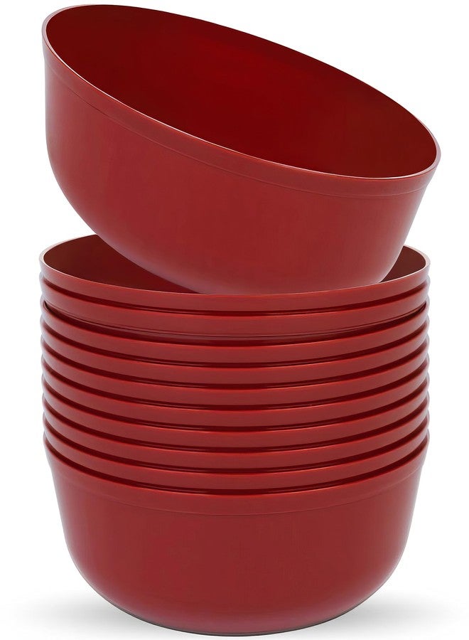 Blue Sky Edge Cranberry Bowls - 16 oz (10 Count) Disposable Round Plastic Bowls for Parties, Events & Special Occasions - Image 1