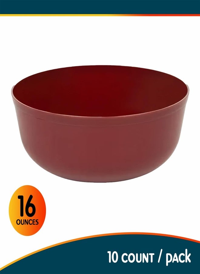 Blue Sky Edge Cranberry Bowls - 16 oz (10 Count) Disposable Round Plastic Bowls for Parties, Events & Special Occasions - Image 4