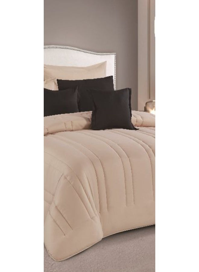 ريد روز طقم لحاف مفرش سرير نفرين  فندقي ذو طابع وجهين ليضيف الجمال الى ديكور غرفتك ، مايكروفايبر، 8 قطع مقاس اللحاف 260x240 سم - Image 3