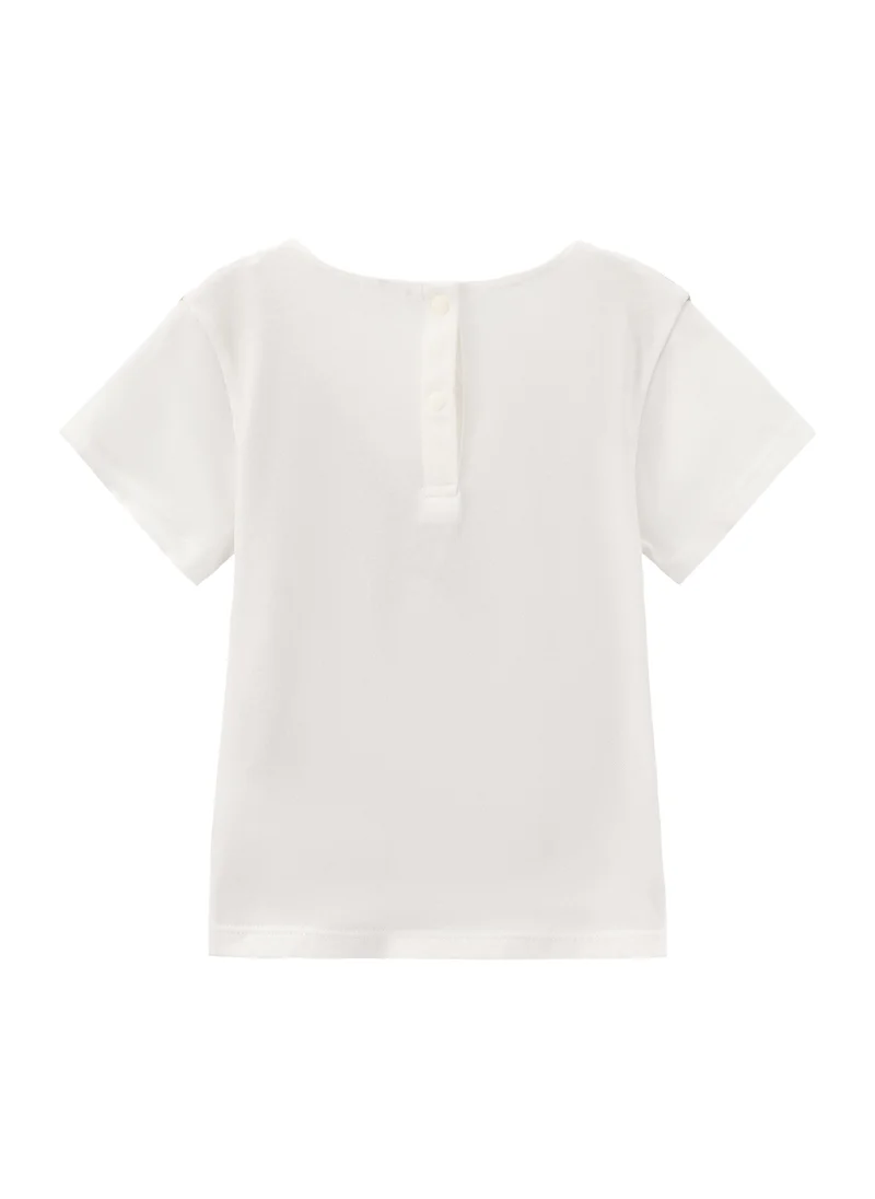 Balabala Beige/White Baby Boys Knit short sleeve suit for Men | Best Price UAE