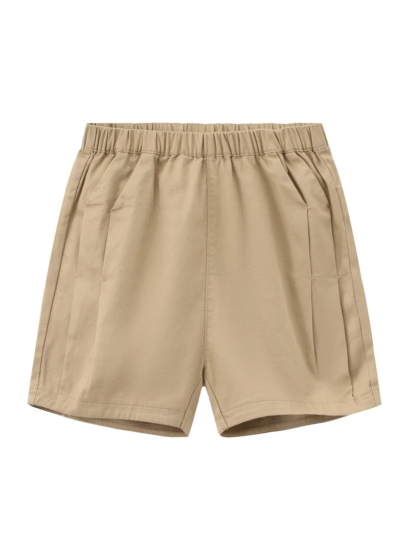 Balabala Beige/White Baby Boys Knit short sleeve suit for Men | Best Price UAE