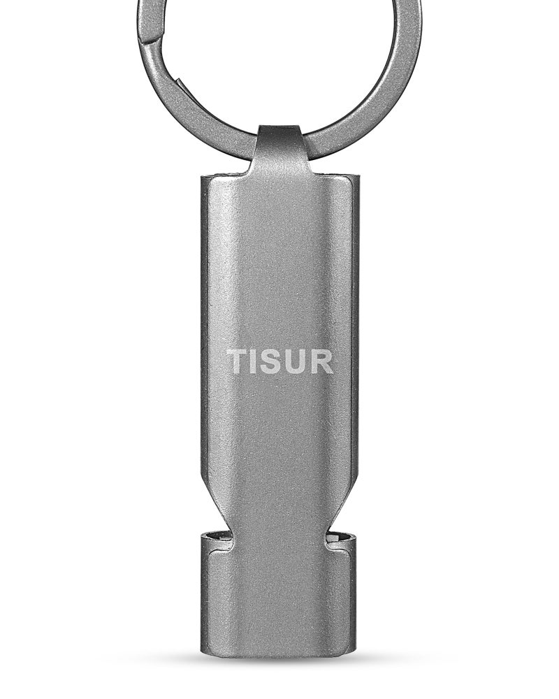 TISUR صفارات الطوارئ العالية من TISUR، 125db+ صفارة أمان لحارس الإنقاذ مع سلسلة مفاتيح للنجاة، للتخييم والمشي مع الكلاب (تيتانيوم (1-عبوة)) - Image 1