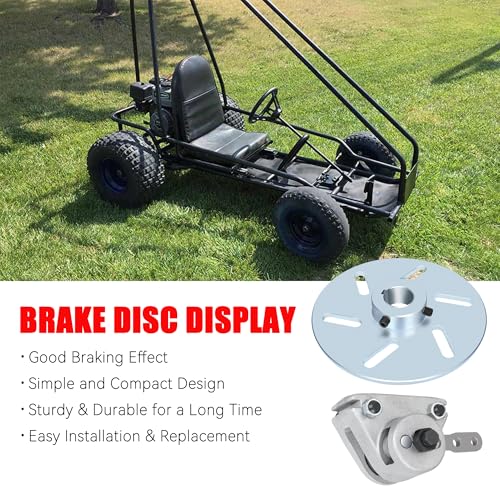 GREHUA Go Kart Brake Kit Compatible with Yerf-Dog Manco 9598 9597 ASW Bristers Airheart MB-1, Mechanical Disc Brake Caliper for Predator 212cc 196cc 6.5hp GX160 Drift Trike Go Kart Parts - Image 3