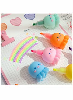 KASTWAVE Highlighters, Colorful Octopus Shaped Highlighter, Pastel Highlighter Set Cute Silicone Octopus Highlighter Pens, for Adults Kids Students Writing Graffiti School Office Supplies, 6 PCS  - Image 2