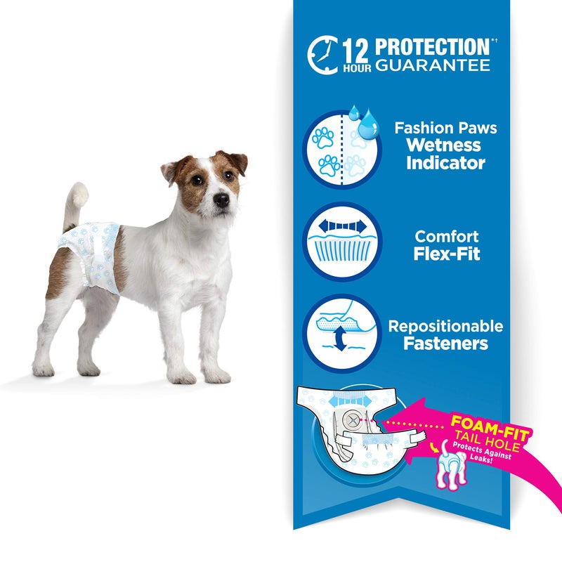 Four Paws Wee-Wee Super Absorbent Disposable Adjustable Dog Potty Training Diapers, Leak-Proof Protection for Puppies and Small Dogs, Small, 36 Count - Image 3