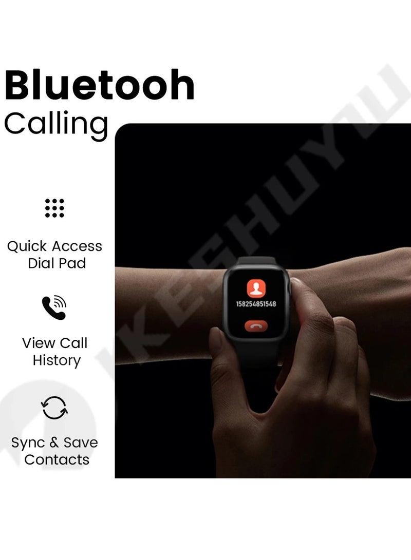 AROAQ Smart Watch 8 Max, 1.85" Large Display Bluetooth Call Smart Watch, Wireless Charging Waterproof Smart Health Monitoring Watch, Sleep Monitoring Durable Wrist Watch With Multiple Sports Mode, (Blue) - Image 2