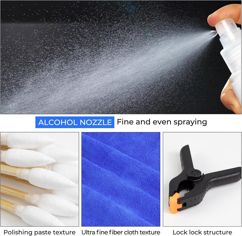FETUSI Card Care Clean Kit,17-in-1 Card Cleaning and Polishing Restoration Kit, Trading Card Cleaning Kit with Fixing Jig and EVA Shaping Foam, Suitable for PSA Rated Card Care - Image 4