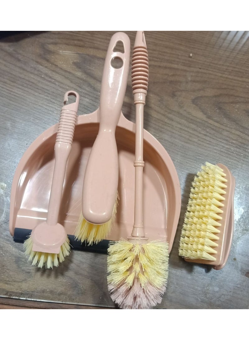 Multi-Functional 5-in-1 Home Cleaning Tools Set – Premium Imported Quality Kit Including Heavy Duty Dustpan, Floor Scrub Brush, Toilet Brush, Sink Cleaner, and Window Shutter Slats Brush - Image 3