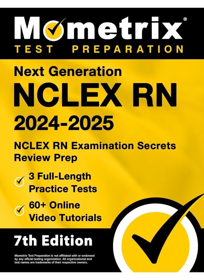 null - Next Generation NCLEX RN 2024-2025 - 3 Full-Length Practice Tests, 60+ Online Video Tutorials, NCLEX RN Examination Secrets Review Prep: 7th Edition - Image 1