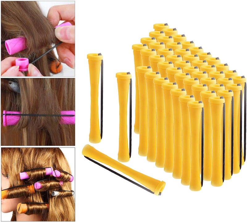 klarako Cold Wave Perm Rods Curling Hair Long Short Hair Small Medium Large Size Heatless tural Rollers Women 1Pack Styling Hairdressing Tools - 50Pcs 0.7cm - Image 2