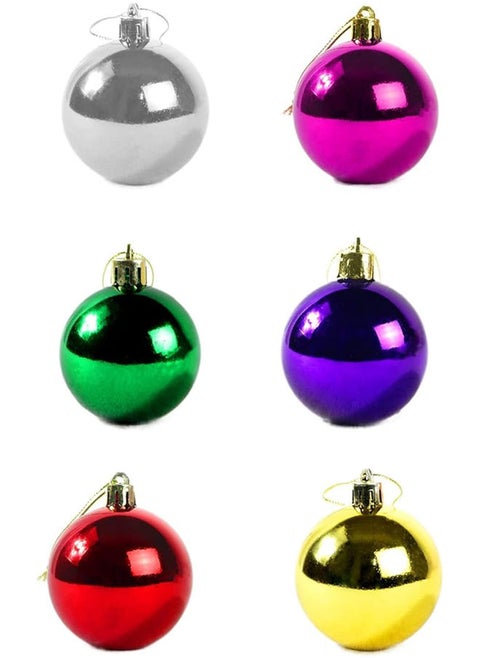 6Pcs Christmas Hanging Ball For Christmas Tree