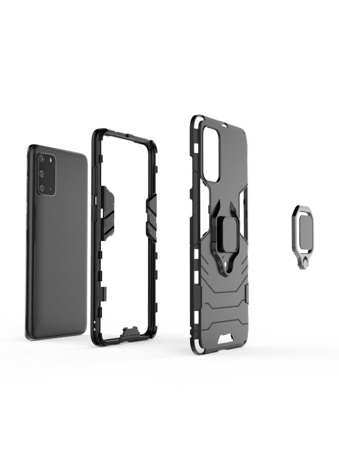 زبون جراب لهاتف Galaxy S20 مقاوم للصدمات من البولي كربونات + جراب واقٍ من مادة TPU مع حامل حلقي مغناطيسي - Image 3