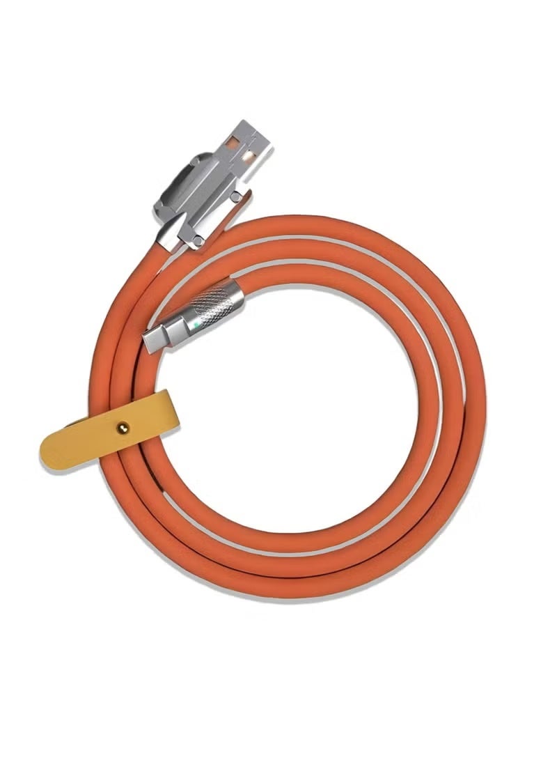 USB Type-C Quick Charge Cable 120W, 6A – 2m Silicone Fast Charging & Data Transfer Cable (EX120OGtype-c) - Image 1