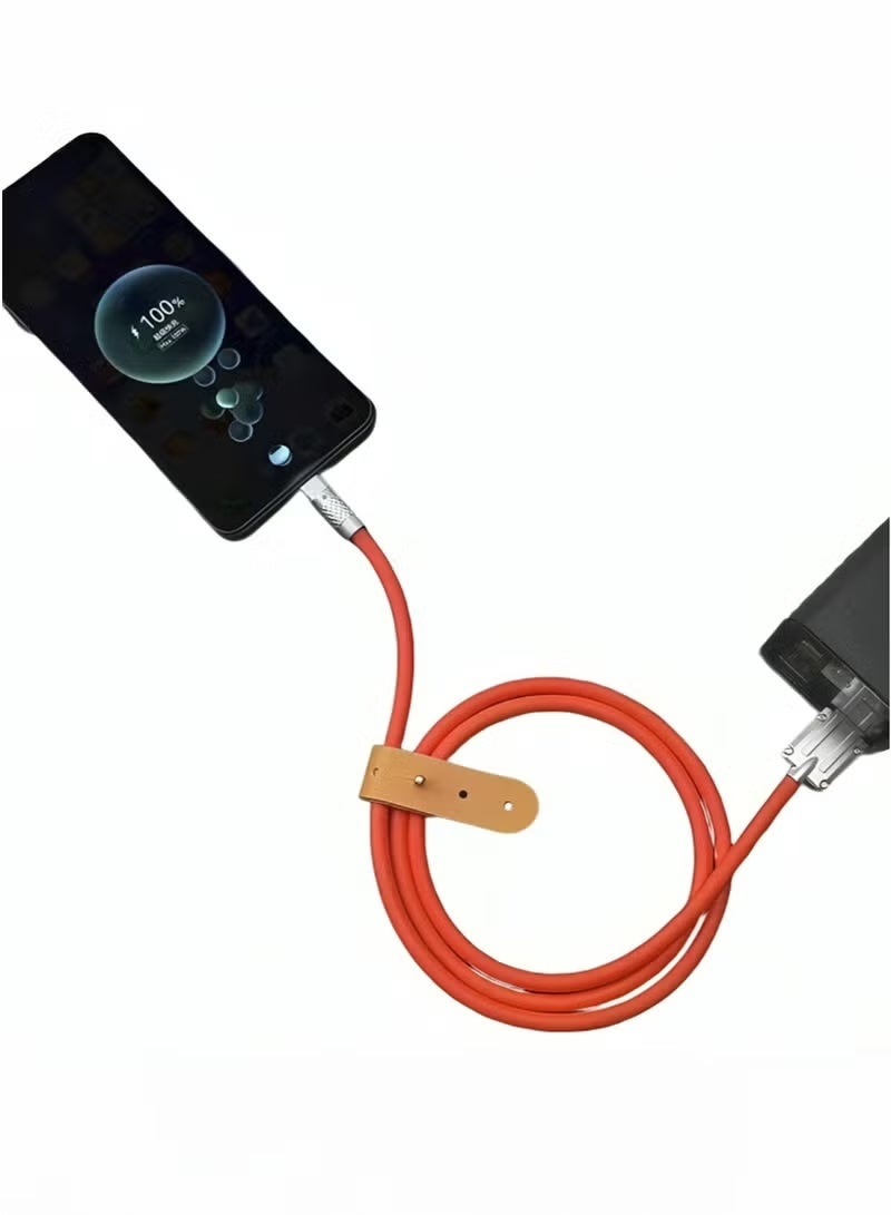 USB Type-C Quick Charge Cable 120W, 6A – 2m Silicone Fast Charging & Data Transfer Cable (EX120OGtype-c) - Image 5