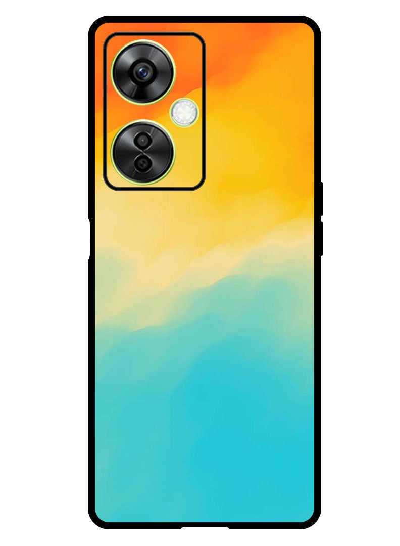 Theodor Protective Case Anti Scratch Shock Proof Bumper Cover For OnePlus Nord CE 3 Lite Shades Of Orange Yellow Blue - Image 1