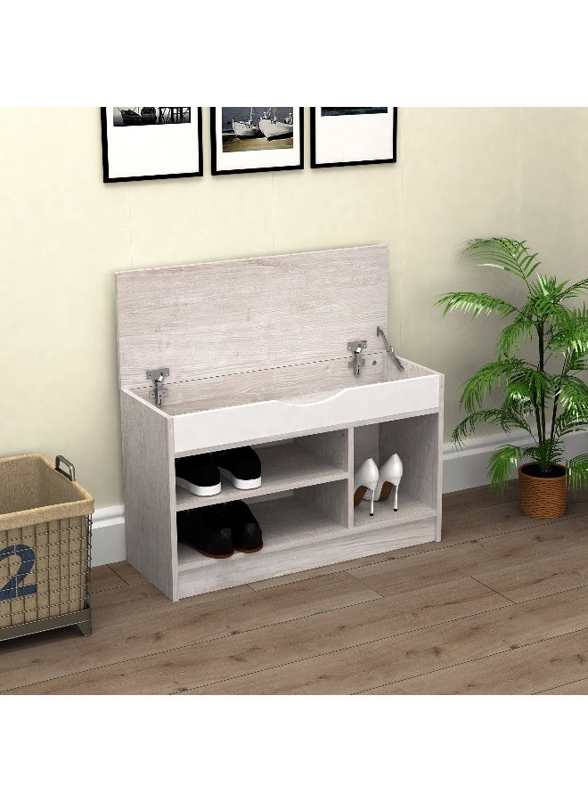Home Box Vanilla Shoe Bench with 1 Door for Home - Image 2