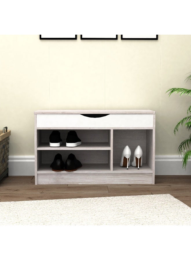 Home Box Vanilla Shoe Bench with 1 Door for Home - Image 1