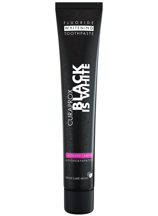 CURAPROX Black is White Toothpaste, 90ml + CS 5460 Ultra-Soft Toothbrush - Activated Charcoal Whitening Toothpaste Set, 2 Count (Pack of 1) - Image 2