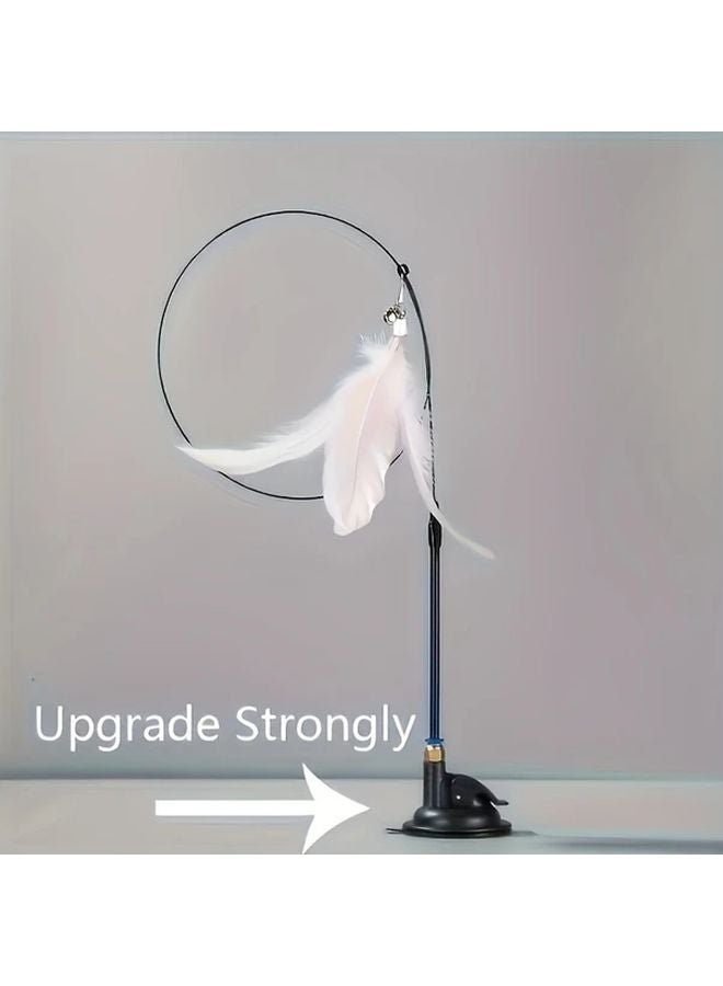 ترقية لعبة القطط التفاعلية البيضاء القوية مع قاعدة شفط قوية عصا مضغ مرحة لجميع السلالات - Image 5