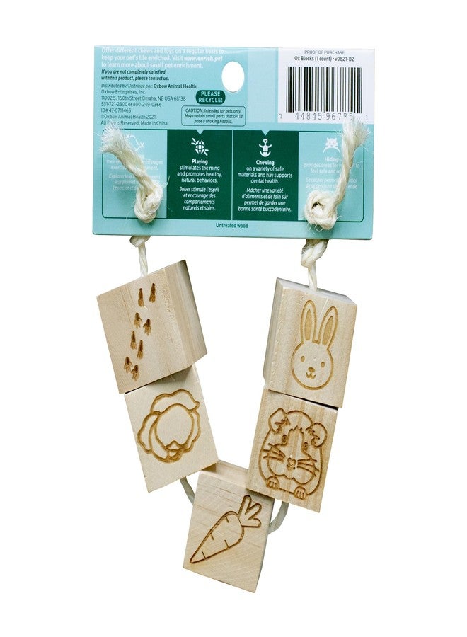 Oxbow Enriched Life Ox Blocks, Natural Wood Chew Toy for Rabbits, Guinea Pigs, and Hamsters, Promotes Dental Health and Foraging, Safe Enrichment Accessory, Small Pet Chew Toy - Image 2