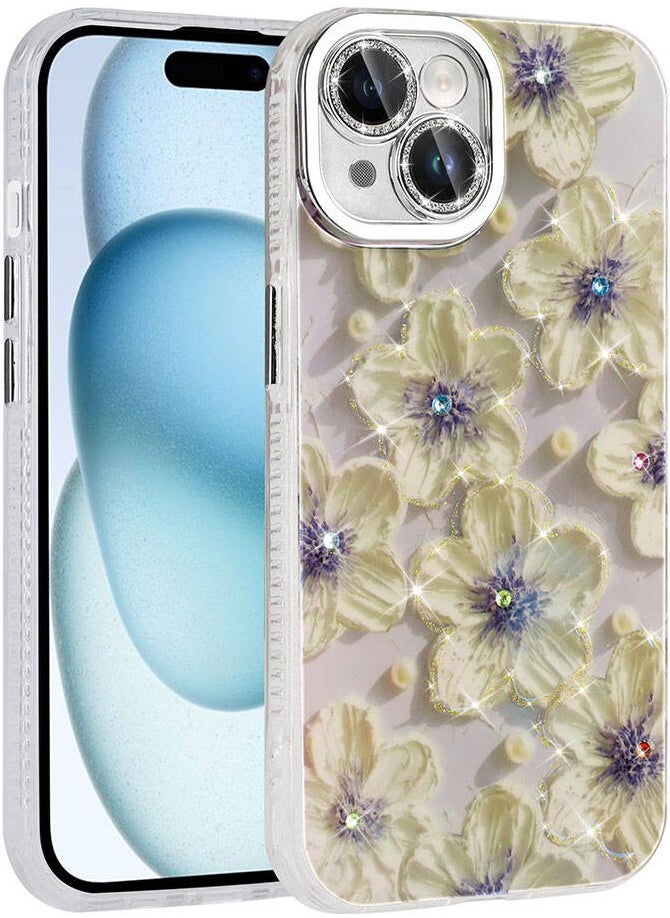 iPhone 14 Shiny Stone Fancy Floral Patterned Case - pzsku/ZC356BD4672B6DDAEDF53Z/45/_/1740623042/0d0c0ff3-5922-44f5-bbea-86d5efe86f04