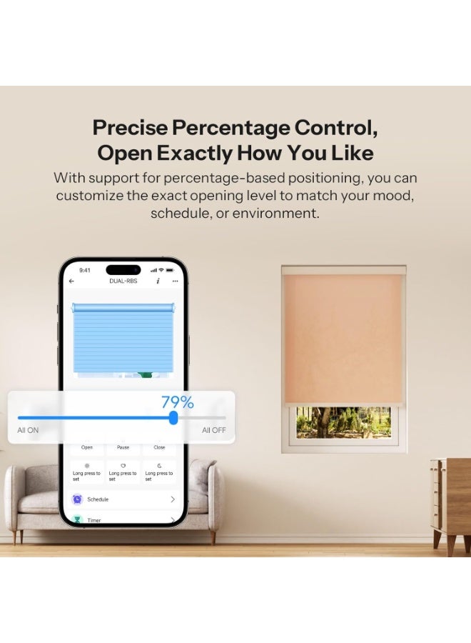 سونوف مفتاح ذكي للستائر الدوّارة من SONOFF بتقنية Zigbee، موديل MINI-ZBRBS، بحجم صغير، يدعم التحكم بالنسبة المئوية، يعمل كمكرر Zigbee، متوافق مع Alexa وGoogle Assistant وHome Assistant، يتطلب سلك محايد، عبوة من 4 قطع - Image 5