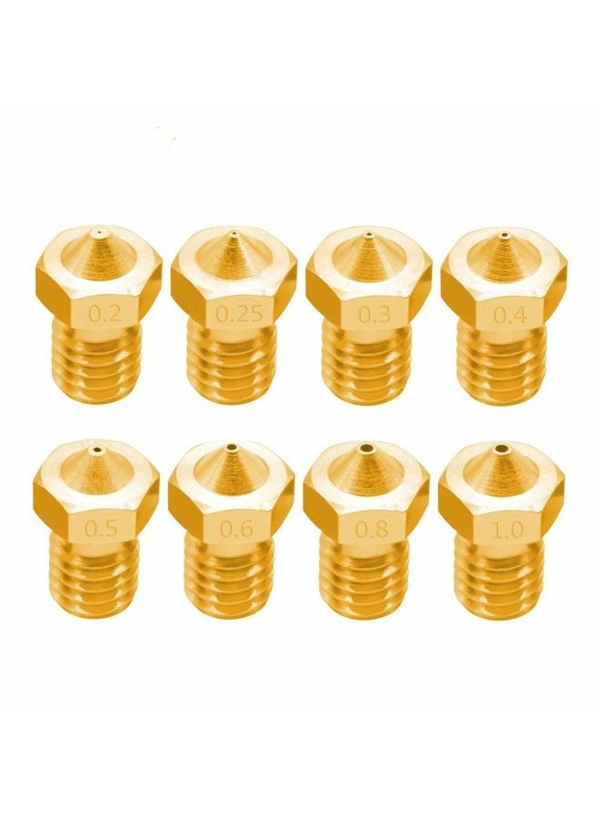 8 PCS Bugatti 3D Printer Accessories E3D-V5 V6 Nozzle M6 Thread Consumables Hot Nozzle, Size:3/1.0mm - Image 2