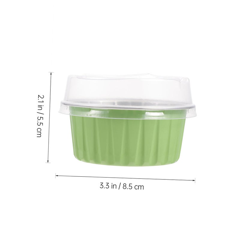 Aluminum Foil Dessert Cups With Lids 50pcs For Baking Pudding Ice Charcuterie Parties - Image 3