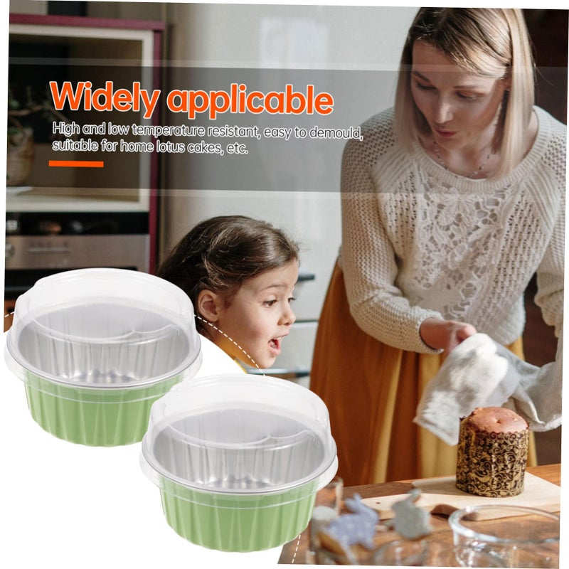 Aluminum Foil Dessert Cups With Lids 50pcs For Baking Pudding Ice Charcuterie Parties - Image 5
