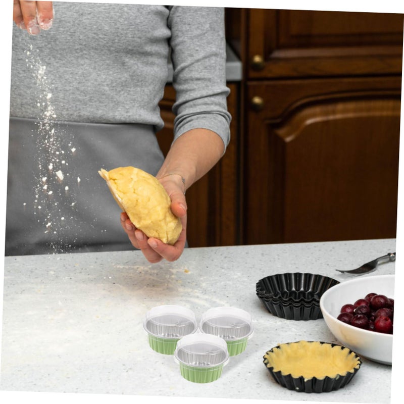 Aluminum Foil Dessert Cups With Lids 50pcs For Baking Pudding Ice Charcuterie Parties - Image 4
