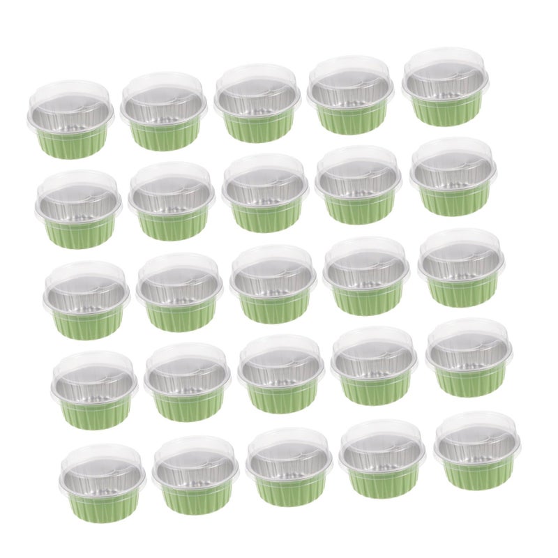 Aluminum Foil Dessert Cups With Lids 50pcs For Baking Pudding Ice Charcuterie Parties - Image 2