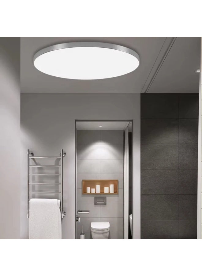 AL THURAYAT Modern LED Ceiling Light Energy Saving Room Led Lights Ceiling 80W 38CM Led Ceiling Panel Light for Kitchens Home Decoration.(Silver color) - Image 3