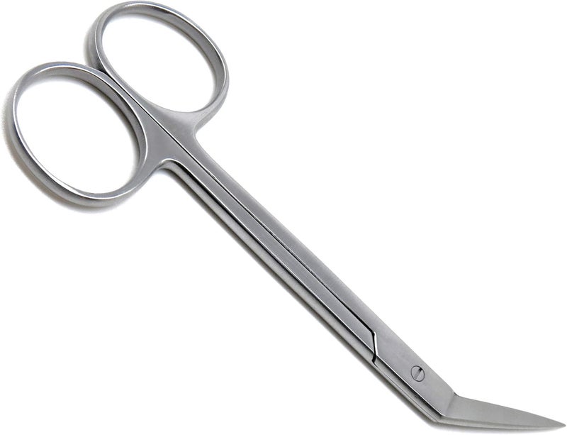 SUPERIOR INSTRUMENTS 3 Pcs Kelly Scissors 7" Angled Sharp Point End Ring Handle Stainless Steel Dental Surgical Instruments - Image 1