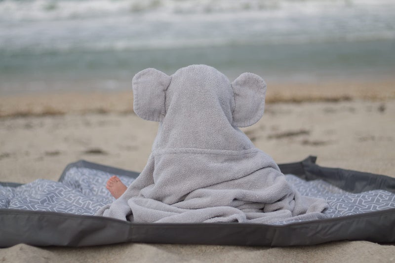 Yikes Twins Hooded Baby Towel for Kids 2-8 | Large 100% Cotton Baby Towel for Girls or Boys | Cute Elephant Bath Towels for Babies and Toddlers - Image 4