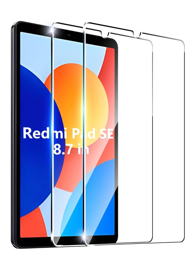 Two piece of Tempered Glass Screen Protector Compatible with Redmi Pad SE 8.7 inch 2024 Version