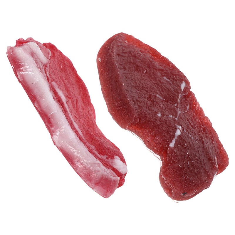 2pcs Realistic Fake and Beef Meat Model - Lifelike Food Props for Kitchen Decor Party and Market Display Photography Props - Image 3