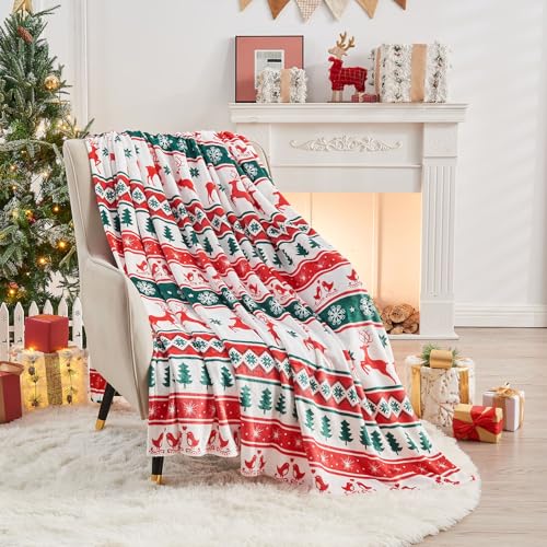Gogreen Cozy Blanket Printed Throw Christmas Blanket 300 GSM Fleece Blanket Throw Size for Home Decoration Ultra Soft Blanket Throw 50 x 60 E - Image 3