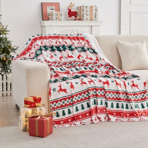 Gogreen Cozy Blanket Printed Throw Christmas Blanket 300 GSM Fleece Blanket Throw Size for Home Decoration Ultra Soft Blanket Throw 50 x 60 E - Image 1