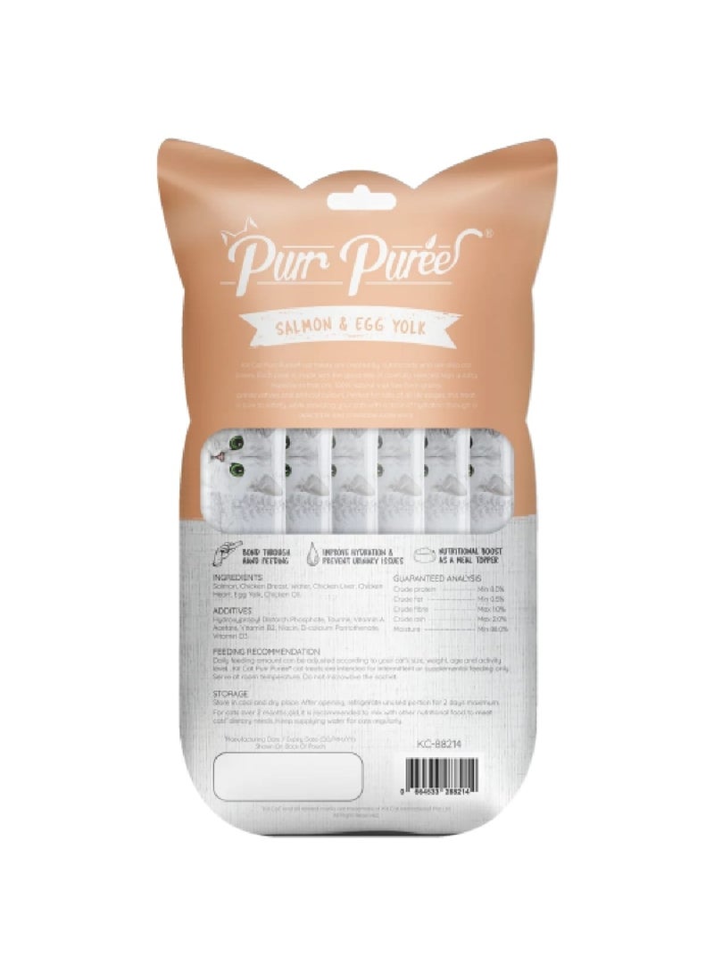 Kit Cat Puree Salmon & Egg Yolk (5+1x75g) - Image 2