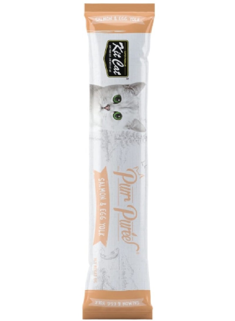 Kit Cat Puree Salmon & Egg Yolk (5+1x75g) - Image 3