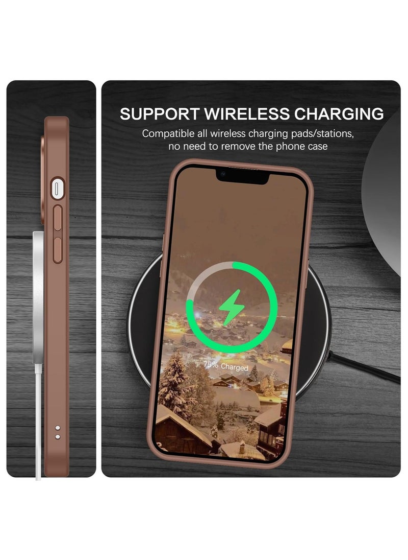 Magnetic Case for iPhone 15 Pro Max [Shockproof & Slim] Matte Hard Back Cover with high-Grade Protection | Desert Titanium