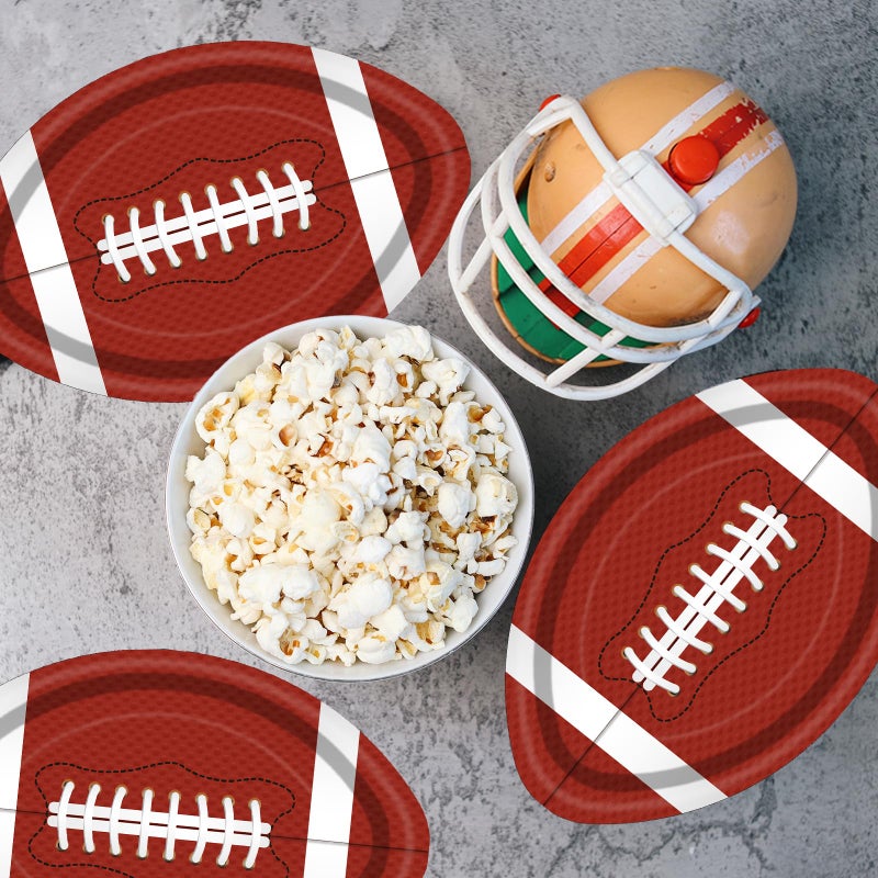 Dydamud 50 PCS Football Plates Disposable Paper Plates for Football Party Decorations Gameday Tailgate Sports Birthday Party Supplies - Image 2