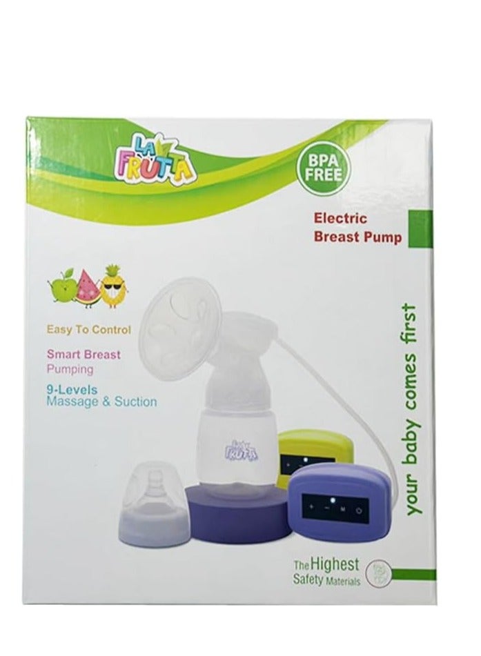 La Frutta La Frutta Electric Breast Pump, through usb, one hand, 9 Levels Massage & Suction, lightweight, 150 ml Bottle, yellow  - Image 2