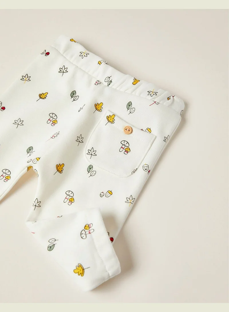 Zippy ZIPPY Cotton Trousers For Newborn Baby Girls Mushroom