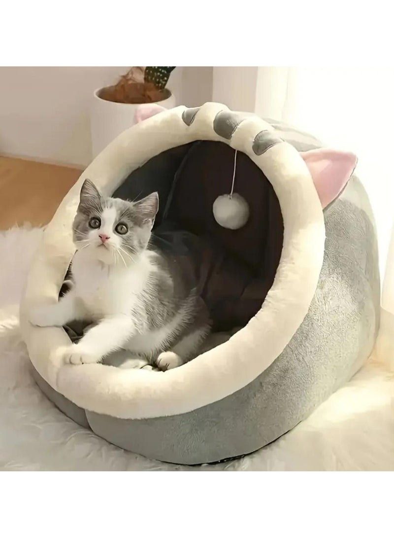 بيوت دافئة وجيدة التهوية للقطط والكلاب الصغيرة ولوازم الحيوانات الأليفة لجميع المواسم، منزل الحيوانات الأليفة العالمي - Image 1