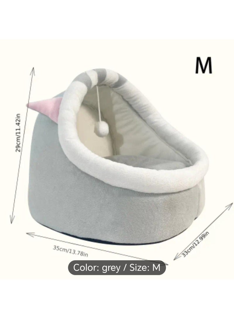 بيوت دافئة وجيدة التهوية للقطط والكلاب الصغيرة ولوازم الحيوانات الأليفة لجميع المواسم، منزل الحيوانات الأليفة العالمي - Image 3