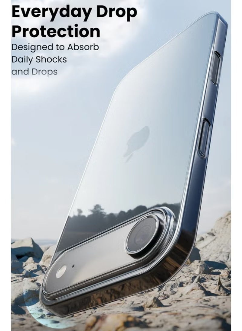 إلترازون Case Cover For iPhone 17 Air - Ultra Clear Flexible Shockproof Silicone Back Cover with Raised Edge Bump Protection | Anti-Scratch Transparent Slim Lightweight Design - Clear - Image 3