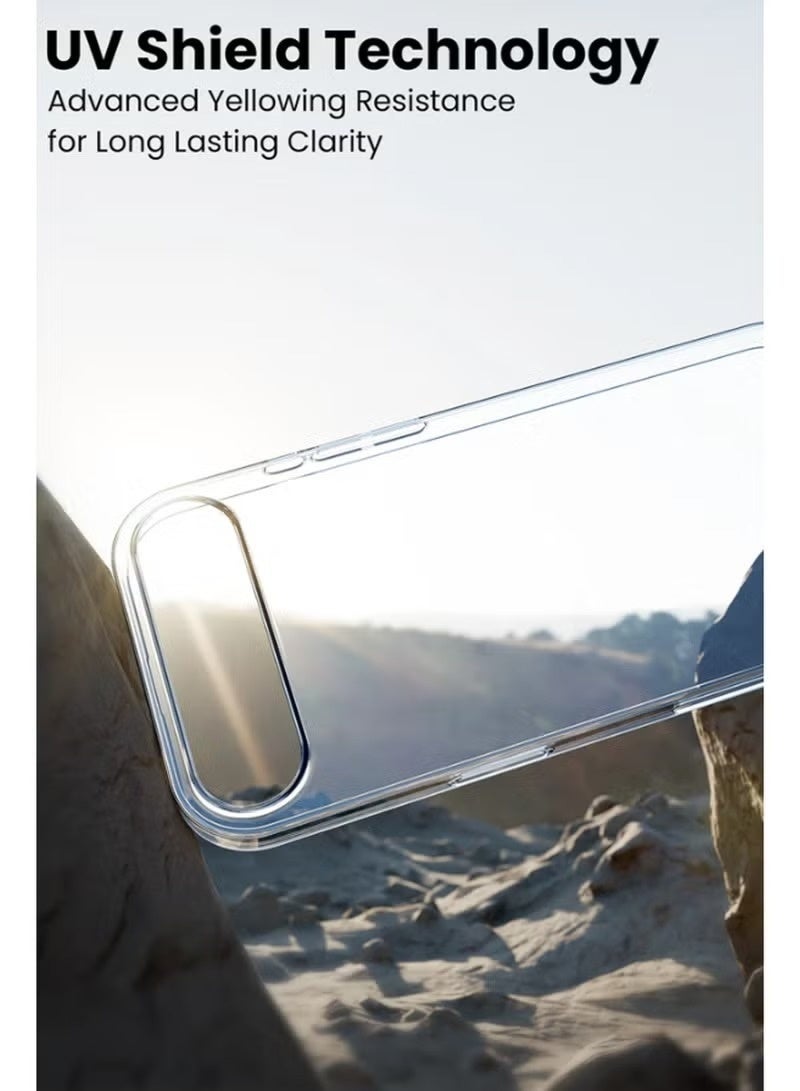 إلترازون Case Cover For iPhone 17 Air - Ultra Clear Flexible Shockproof Silicone Back Cover with Raised Edge Bump Protection | Anti-Scratch Transparent Slim Lightweight Design - Clear - Image 2