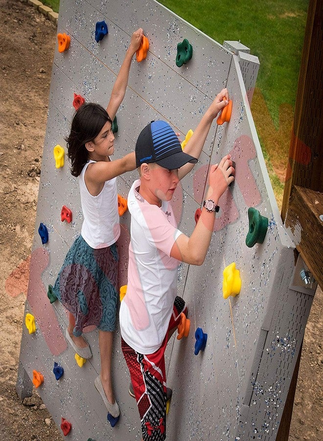 توي بارك مجموعة صخور تسلق كبيرة جدًا من توي بارك، 12 قطعة، مناسبة لجدران ملاعب الأطفال، مكعبات خشبية (حجم كبير) للأطفال والكبار، متعددة الألوان - Image 5